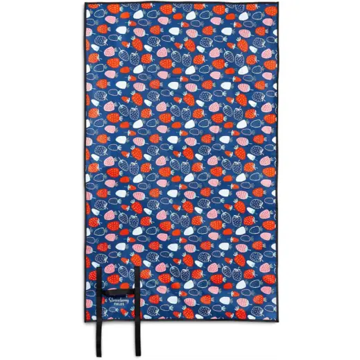 Hoppla Ivory RPET Picnic Mat Branded Open